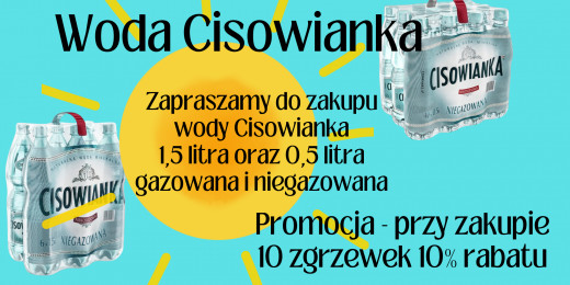 Zapraszamy do zakupu wody Cisowianka